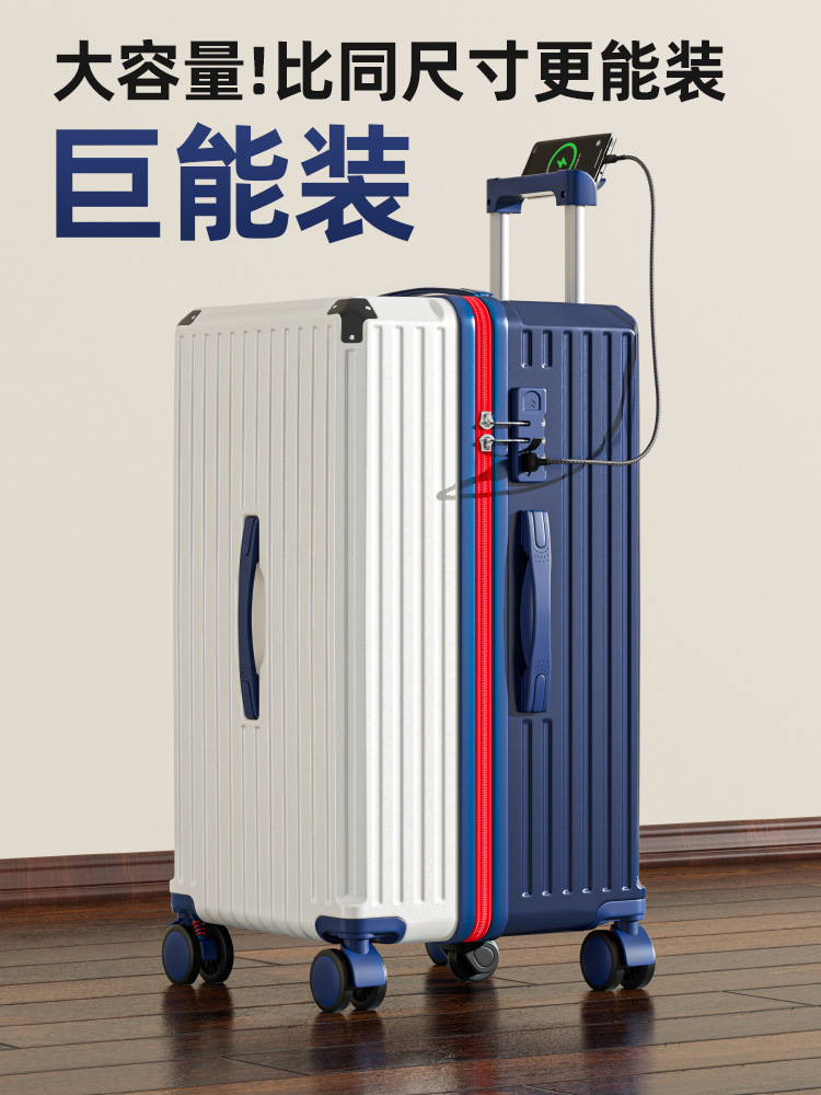 Extra-Large Capacity Suitcase with Five Universal Wheels, Password Lock, Durable Travel Suitcase for Students, Men and Women, 28-Inch, 20-Inch