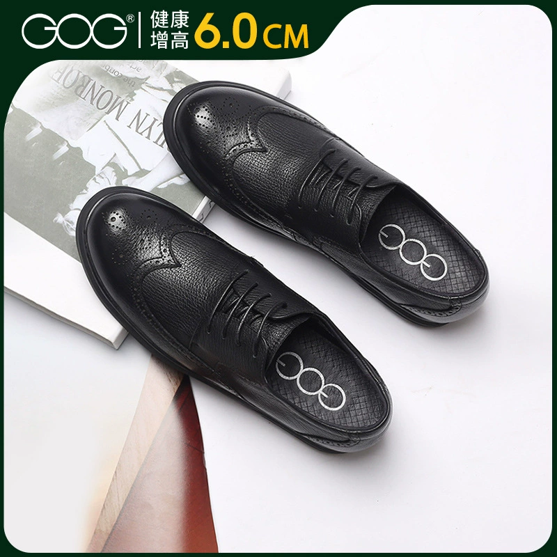 Гао Ге увеличивает мужскую обувь Brock кожаные туфли