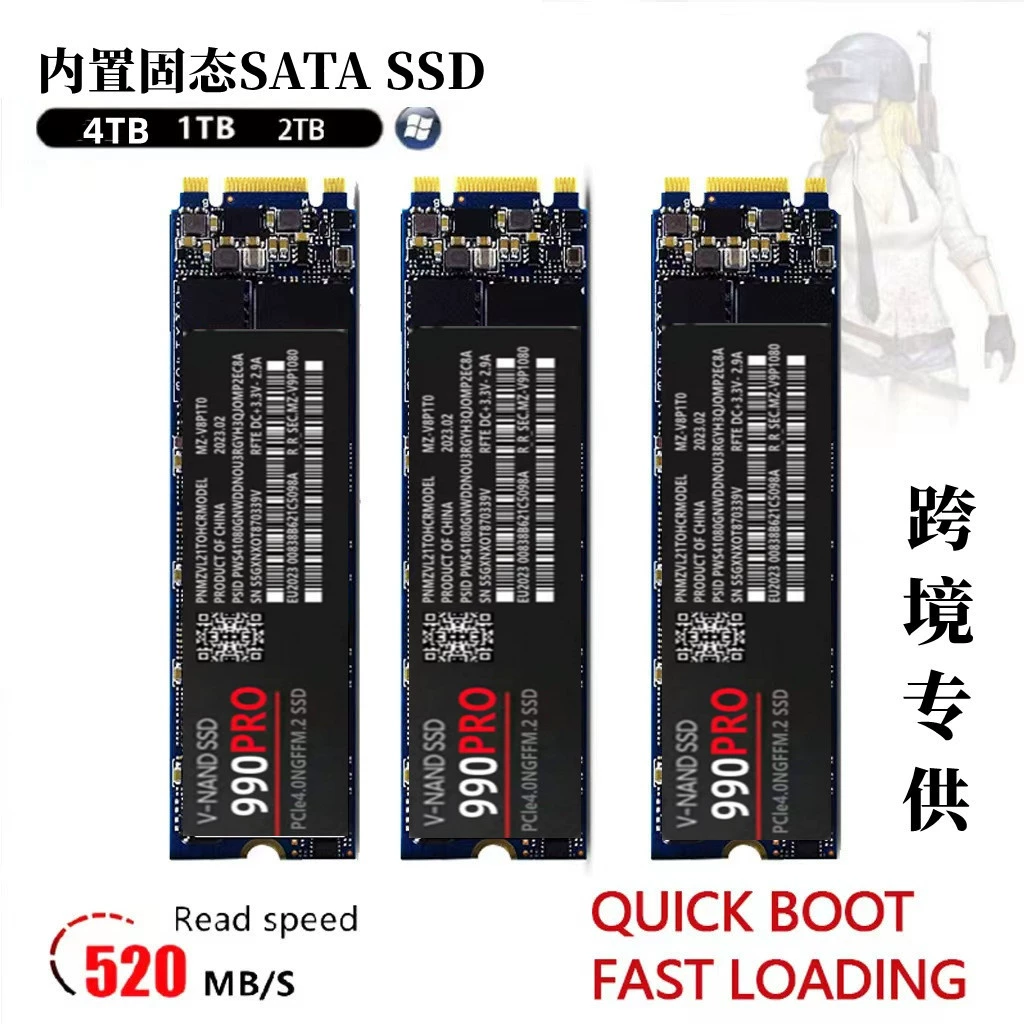 Твердотельный накопитель 990Pro NVMe M.2 PCIe 4.0 SSD, корпусный/встроенный, расширение 1TB 2TB 4TB