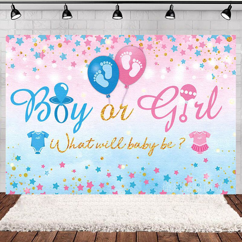 Boys and Girls Sex Reveal Party Supplies Amazon Newborn Shower Photography Photo Decorative Background Cloth