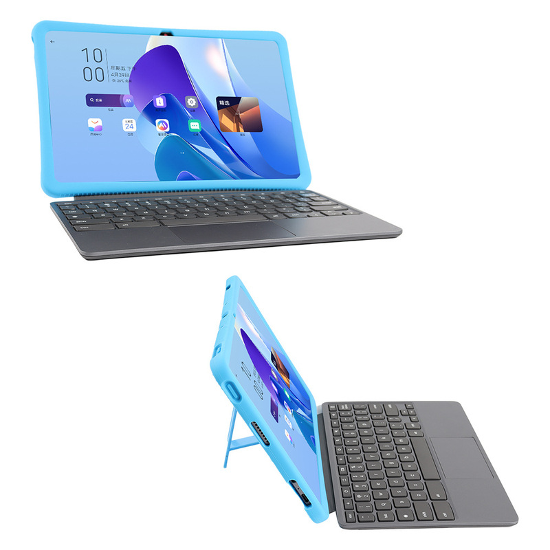 For Lenovo Google Chromebook Duet GEN9 2024 Protective Case Tablet Silicone Keyboard Pen Slot