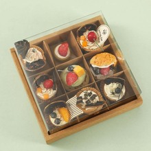 野餐透明九宫格甜品盒下午茶蛋糕盒玛芬杯盒子烘焙包装西点打包盒