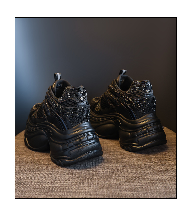 Giày sneaker nữ đế dày tăng chiều cao lưới thoáng khí — màu be chi tiết 19
