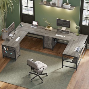 Cross-border Desk Steel-wood Structure Desk Model Door Study Table with Heightened Frame Writing Table Cross-border Desk