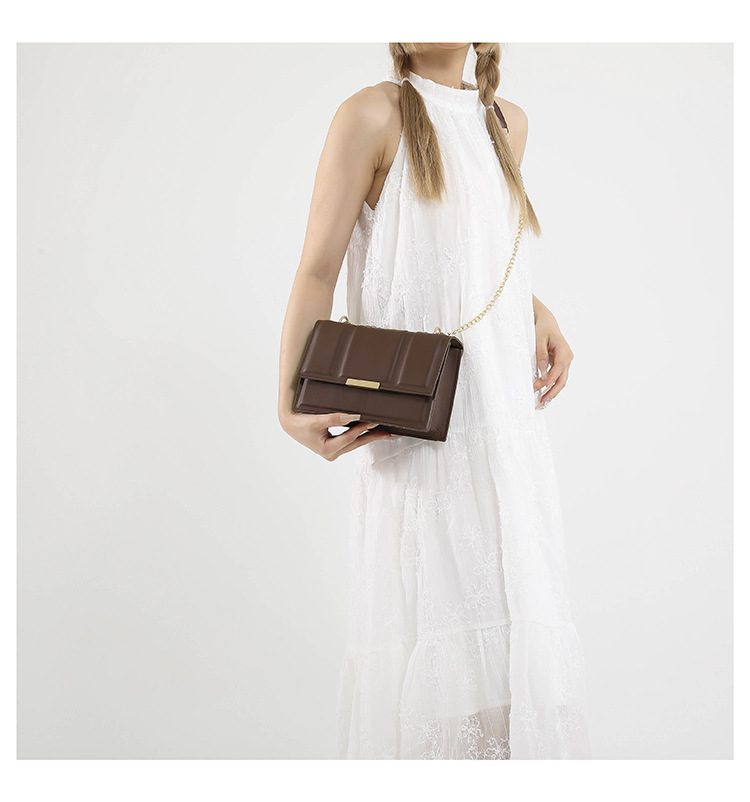 Cross-border commuting small square bag, retro chain single-shoulder bag, Korean version crossbody bag, new autumn/winter 2024 collection, women's bag undefined