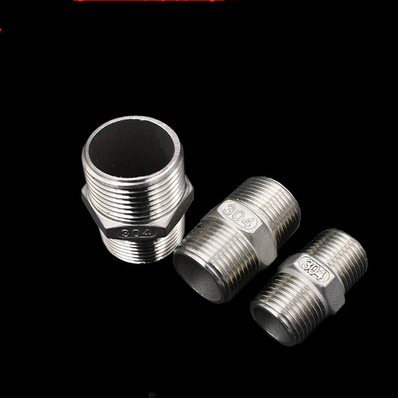 不锈钢对丝六角外丝直接不锈钢双外丝直通1寸5外牙直接不锈钢接头