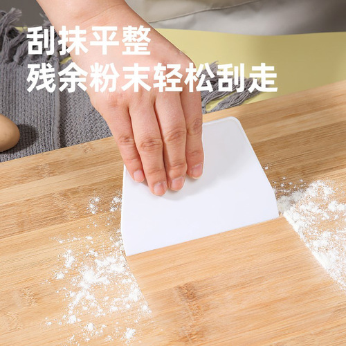 Baking tools cream cake scraper white large, medium and small trapezoidal food grade plastic dough scraper