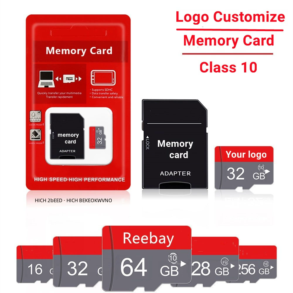 MicroSD memory card (Tom Ford) — high‑speed Class 10/U3, capacities 128 MB–1 TB, with SD adapter