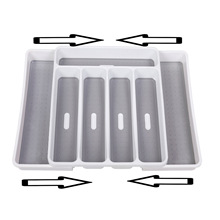 cutlery tray expandable抽屉整理盘刀叉盘折叠收纳盒收刀叉盘