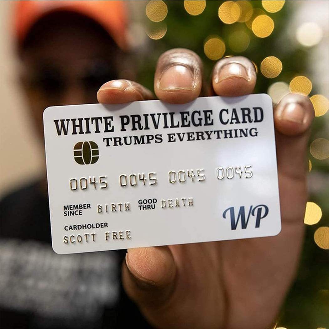 White Privilege Card Trumps Everything 白色特权卡卡片装饰品