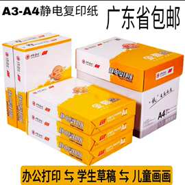 A4办公用纸标本复印打印纸70g80G双面A4纸批发500张整箱草稿白纸