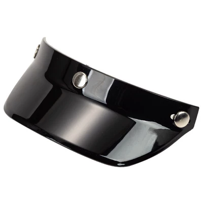 Retro helmet special visor 3/4 helmet brim motorcycle helmet with 3-buckle special visor visor tongue (Motorcycle Safety Supplies) - black