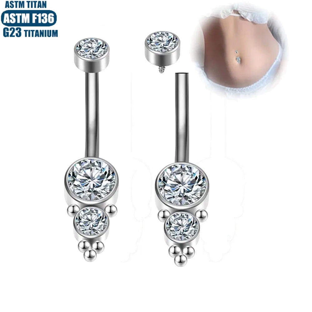 Pointed labret stud close-up product detail