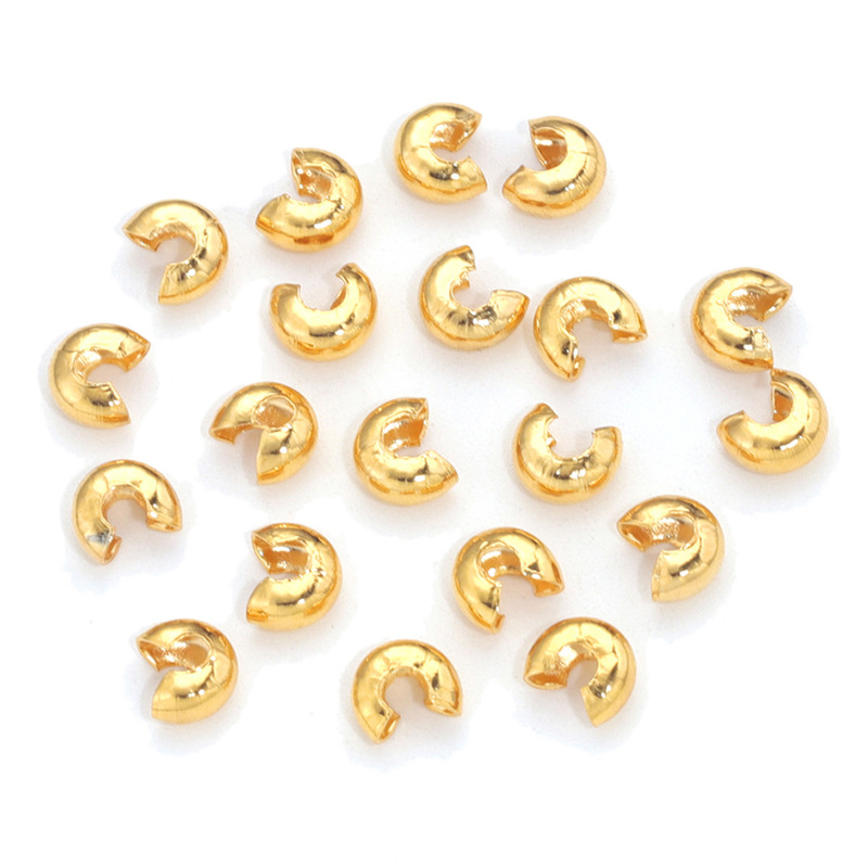 Stainless Steel Crescent Buckle Hollow Opening Positioning Beads Half-Moon Buckle Bracelet Positioning Beads Finishing Crescent Buckle