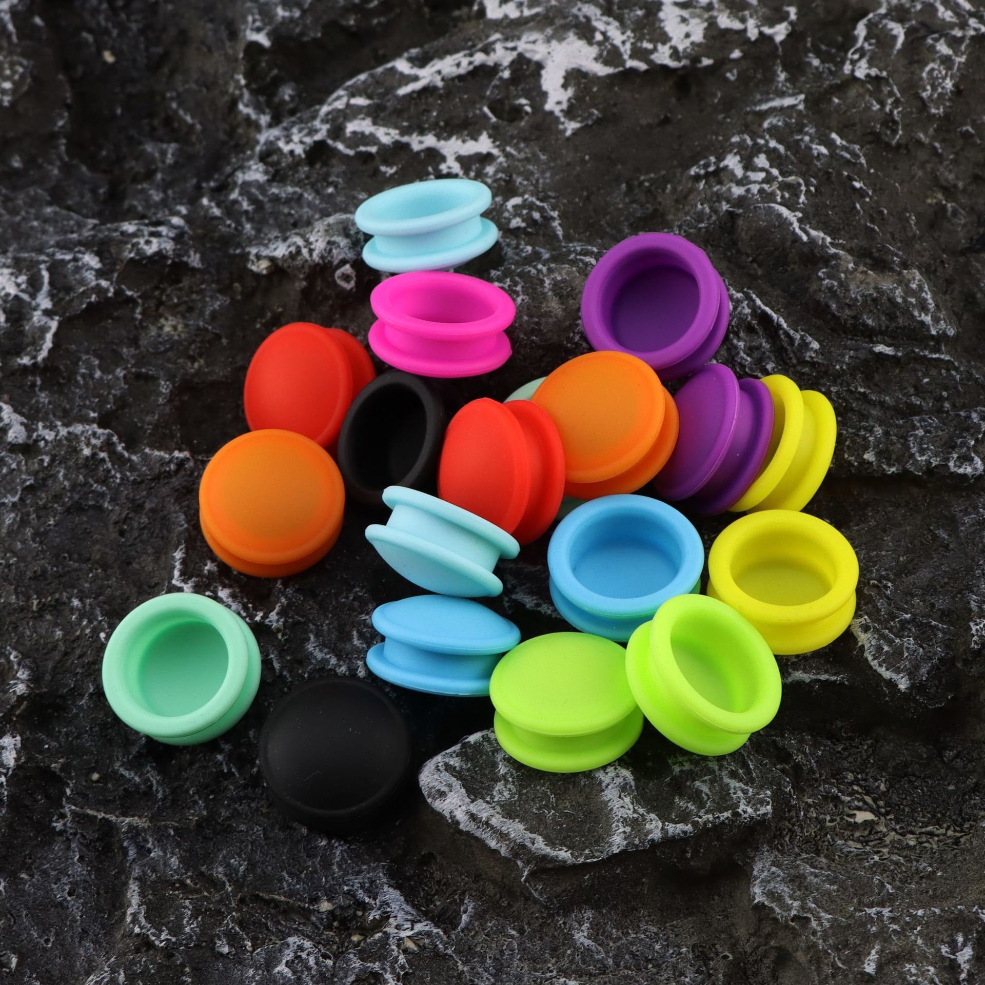 Professional Silicone Hairdressing Scissors, Pet Scissors, Professional Finger Rings, Colorful Silicone Finger Rings Available in 13 Colors, High Elasticity