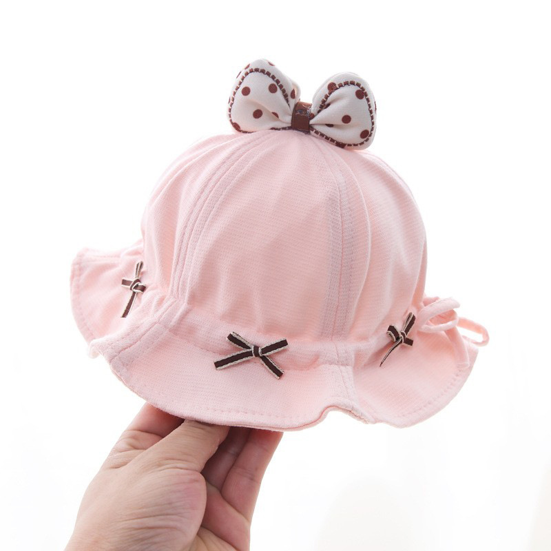 Sombrero para bebés primavera y otoño delgado bebé princesa pescador sombrero para niños pequeños sombrero protector solar para niños pequeños meses de edad fuera sombrero solar