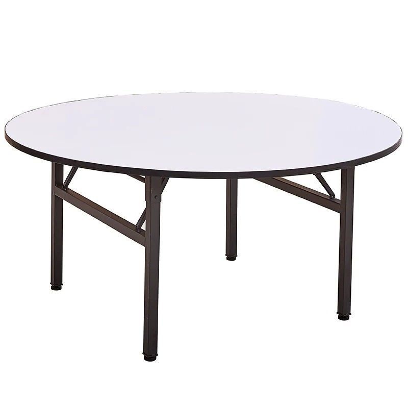 宴会厅饭店大圆桌酒店酒席专用桌椅折叠多层板圆台面商用圆型餐桌