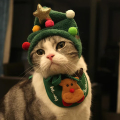 猫のクリスマスの帽子の唾タオルのペットの新年のテディの犬の幼猫のかわいい正月の冬の服は首を囲みます。