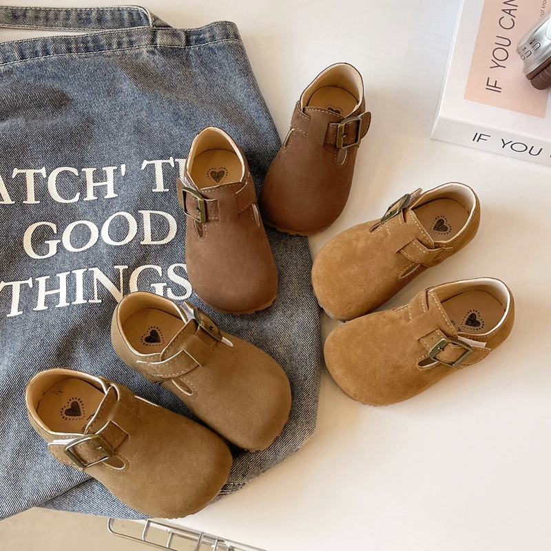 Детские ботинки Birken 2024 весна и осень новые кожаные ботинки для девочек одиночные ботинки для мальчиков