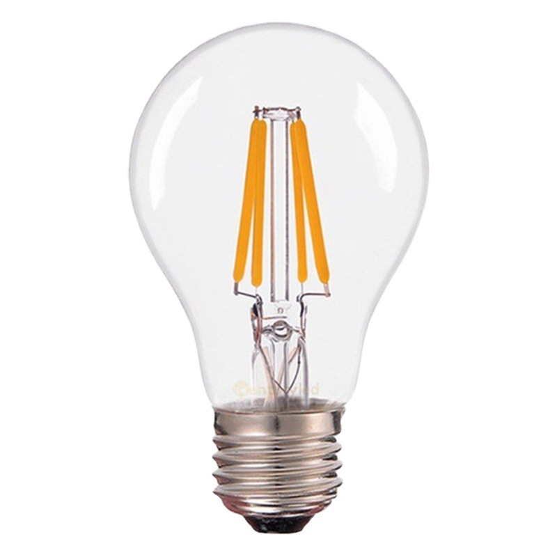 DC12 V 24V bombilla redonda de baja tensión fuente de luz LED blanco cálido A19/A60 lámpara de filamento E27 tornillo bombilla LED