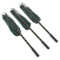 花杆鋁合金三角一體抄網自動摺疊抄網撈魚網撈魚網兜收縮定位抄網