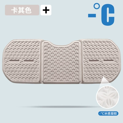 Seat cushion, seat cover and Ventilated Seat Backrest, Light Luxury - 26-airplane-style-gel-seat-cushion-khaki-long-back-support
