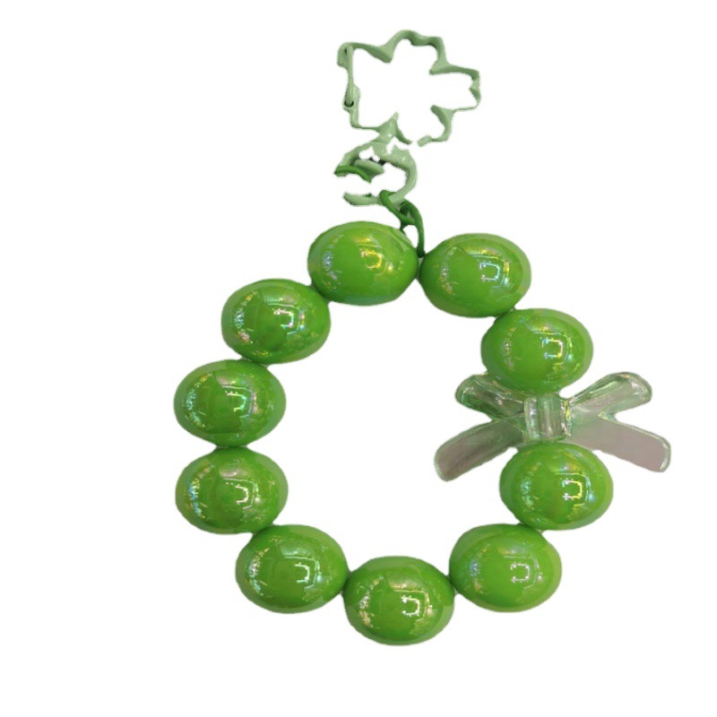 Nuevo Mabei con cuentas llavero amor colgante teléfono caso auricular cubierta DIY joyería chica teléfono cadena