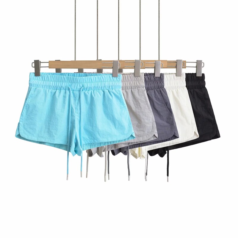 American Style Loose Casual Shorts Women's Summer Slim-fit Slimming Solid Color Wide Leg Pants Fitness Running Hot Pants Sports Pants