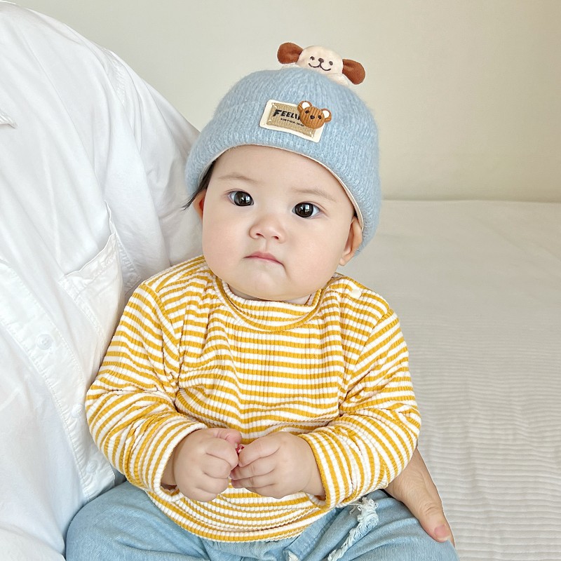 Sombreros para bebés otoño y invierno lindo super lindo pequeño mes de edad Sombreros de primavera y otoño para bebés y bebés de hombres y mujeres gorras de piel de melón