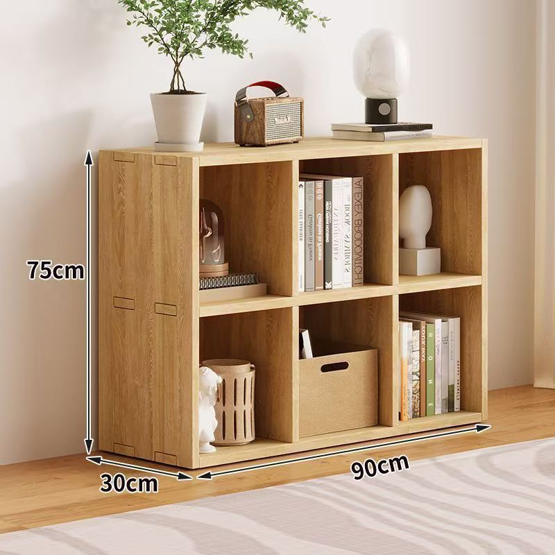 Estante de madera sólida estante de piso estante de librería armario de almacenamiento integrado contra la pared combinación jardín de infantes gabinete de celosía gabinete de almacenamiento
