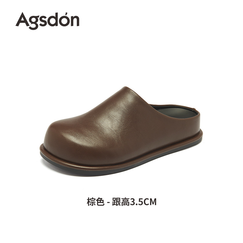 Augu Shi Deng Baohe zapatillas para mujeres 2026 nueva primavera con suela gruesa zapatillas casuales de un pie no se cansará zapatos de pie único