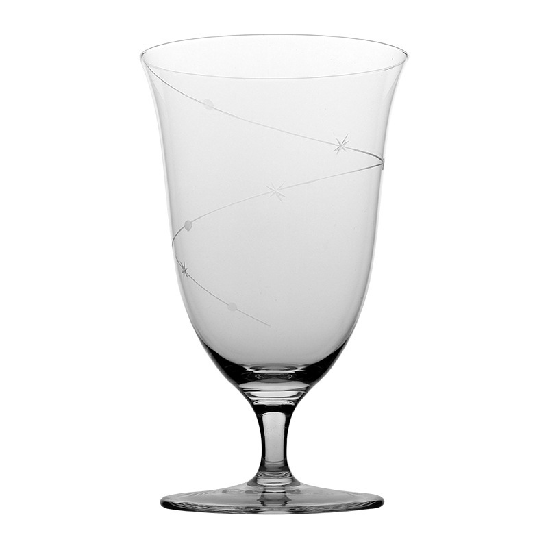 Taza de vino rojo de cristal tallado a mano, taza de jugo de lujo, taza de café, taza de vino dulce doméstico, taza de pies altos