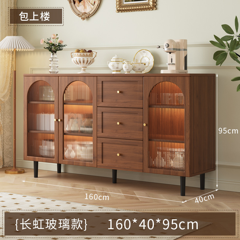 餐边柜法式简约现代藤编储物柜子家用餐厅茶水柜厨房收纳橱柜边柜|undefined