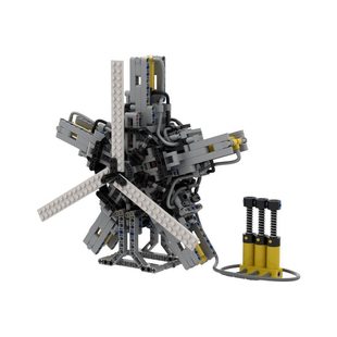 Cross-Border Moc-39694 5-Cylinder Pneumatic Star Engine Building Kit 872 Particle Number