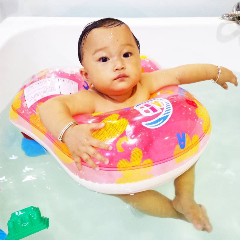 Inflatable swimming ring for new born for swimming play in water