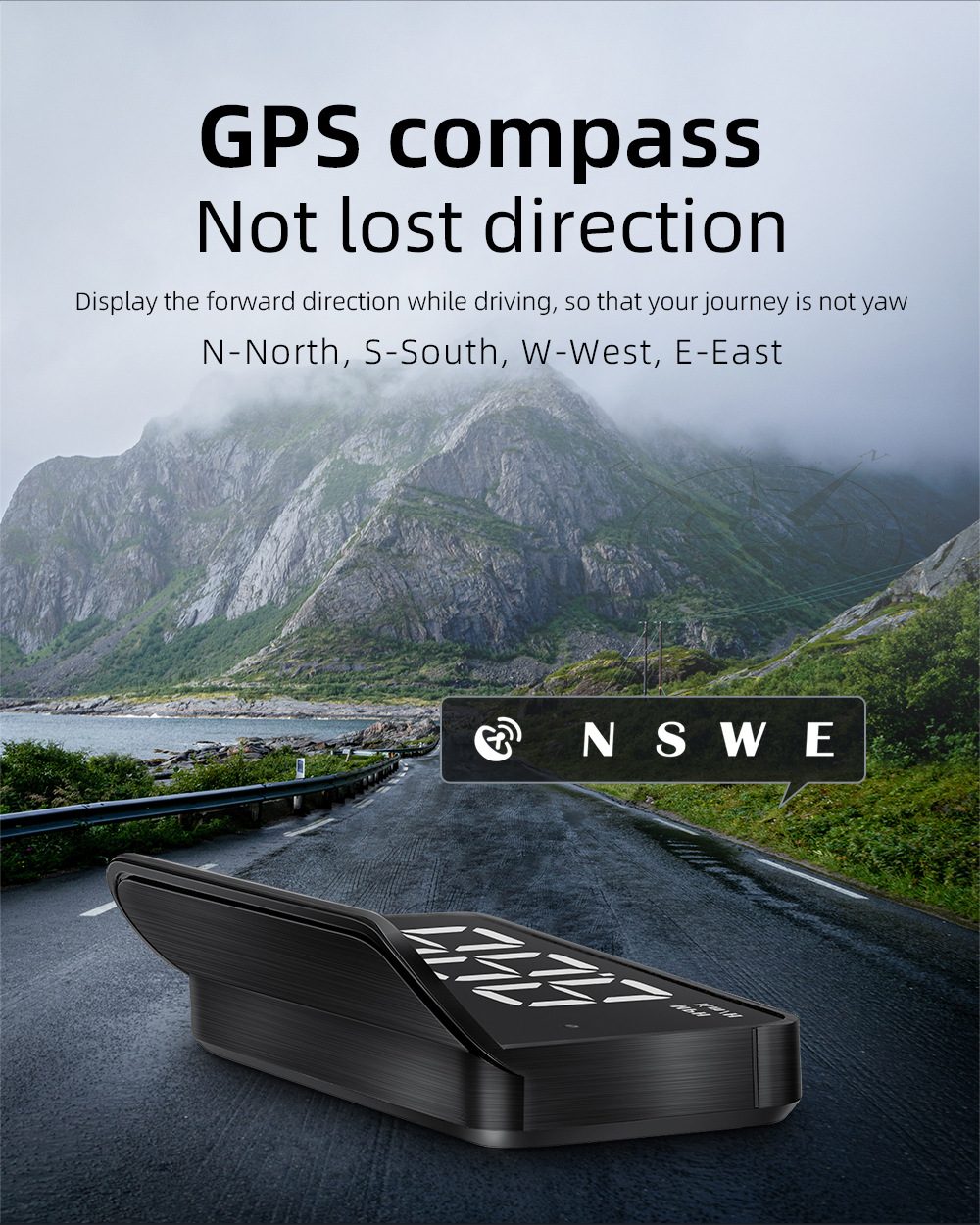 Cross-Border Hud Head-Up Display M1 Car Gps Speed Multi-Function Instrument Projector High-Definition Universal for Cars
