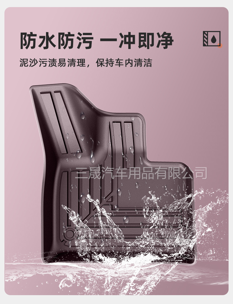 Suitable for 25-Year-Old Xiaomi Yu7 Car Mats, Original Car Color Purple and Blue Tpe Full Coverage Car Mats