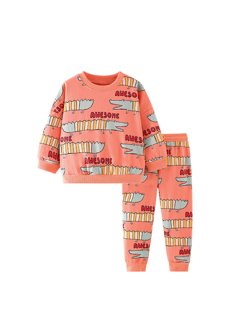 En stock malwee traje de suéter para niños otoño nuevo europeo y americano de los niños casuales ropa para niños cuello redondo traje de dos piezas