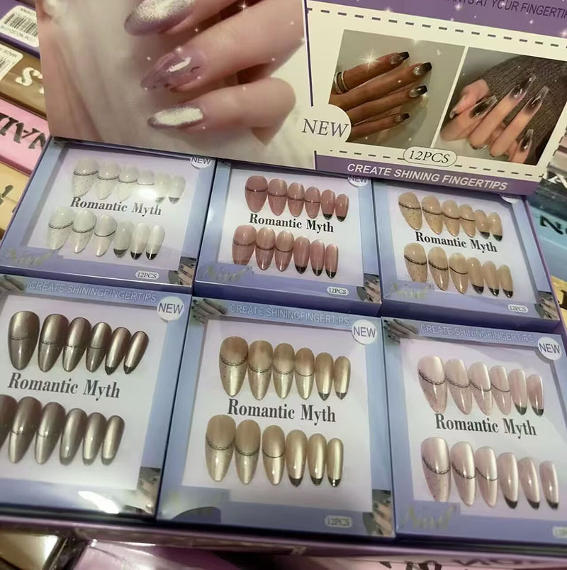 Uña de vestir impresión de ojo de gato manicure pegatinas de gel de goma de vestir estudiantes caricaturas lindas desmontables de vestir pony de uñas