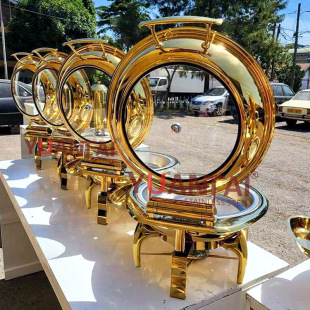 Buffet Food Warmer Hotel Restaurant Stainless Steel Luxury Hydraulic Dining Stove Chaffing Dish