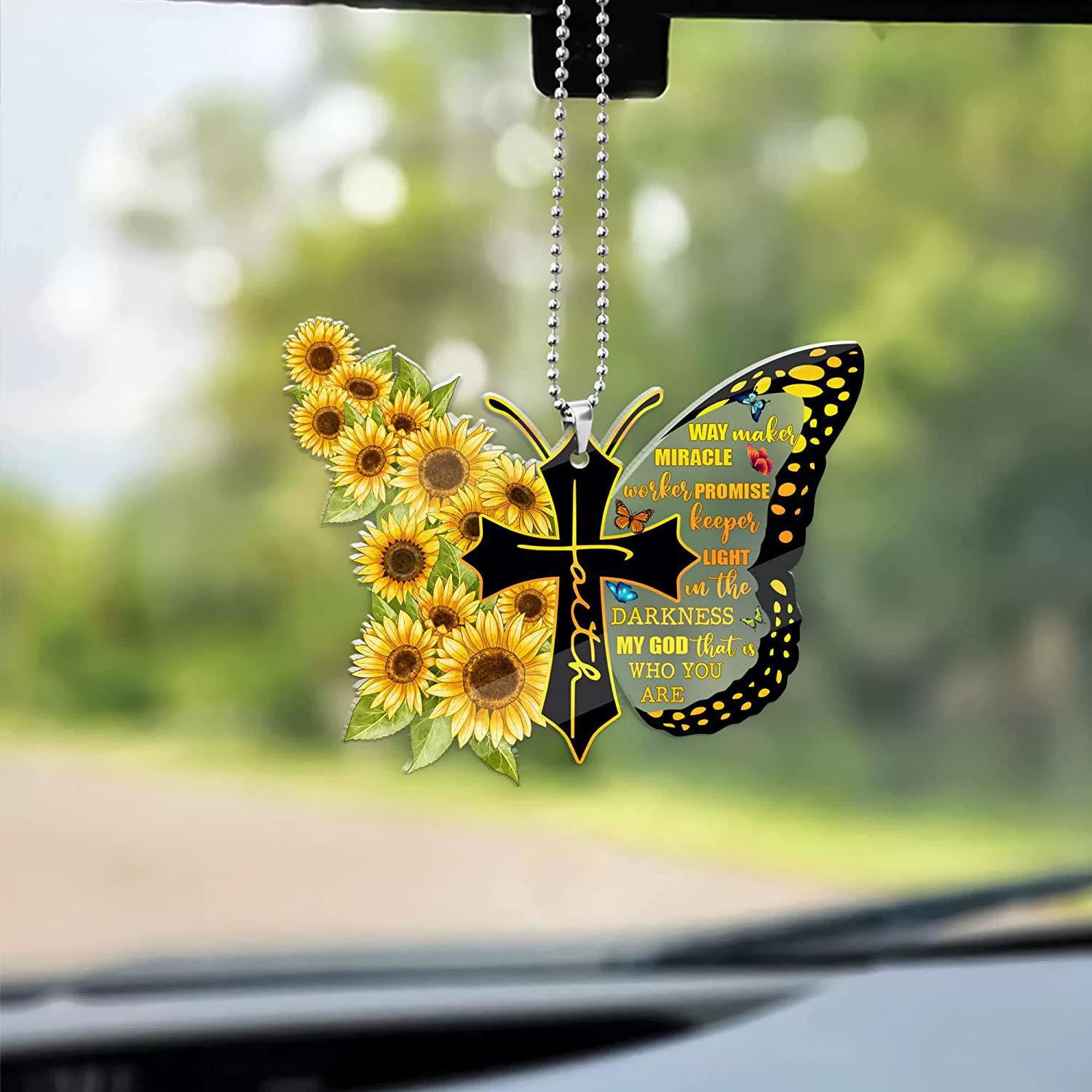 Трансграничные новые акриловые Автомобильные украшения подсолнечника для йоги серия лечения персонализированные украшения для брелка для рюкзака