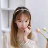 Headband from pearl, hair accessory, french style, internet celebrity, 2023 collection