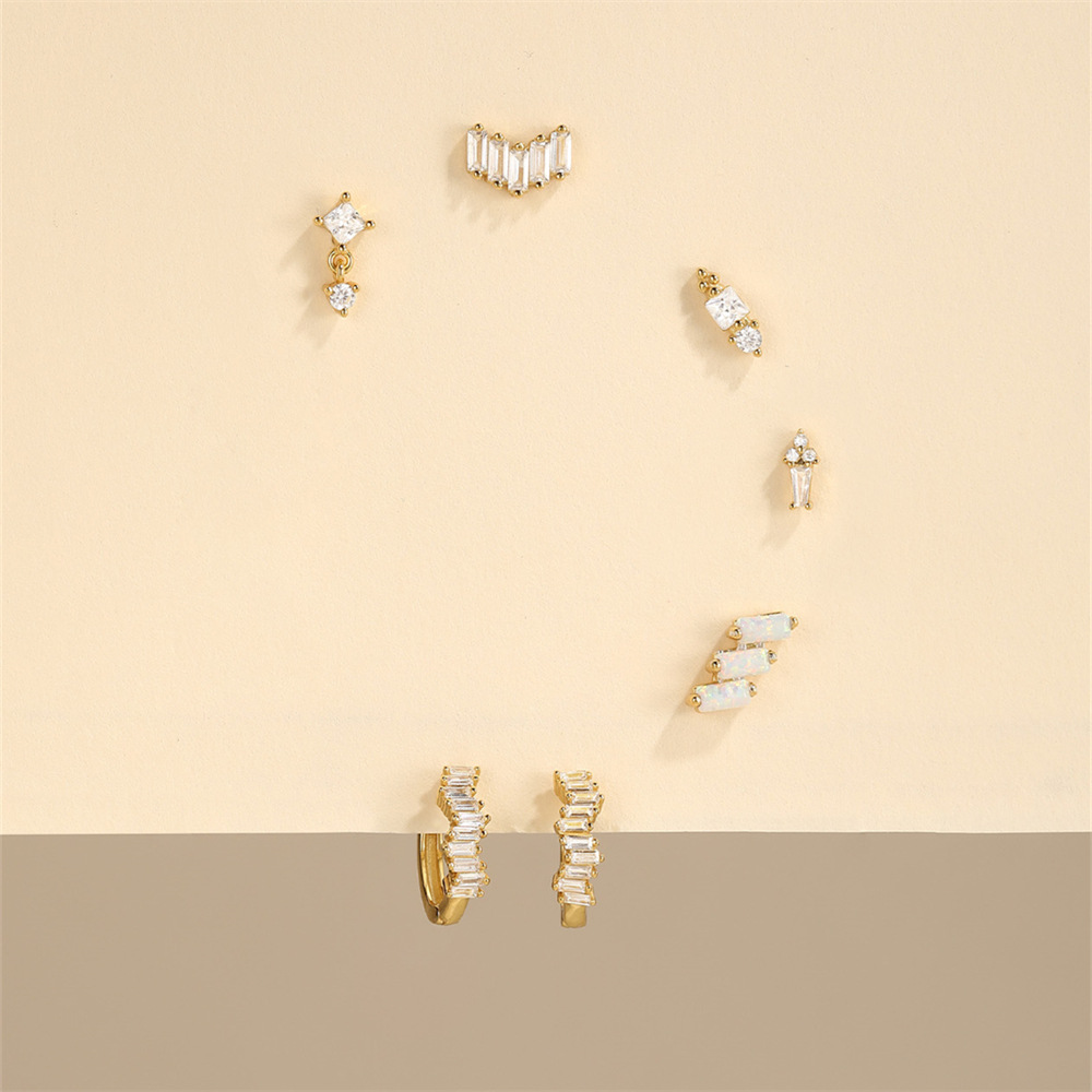2g Weight Zircon Inlay Material Ear Studs Classification Ear Cartilage Rings & Studs Piercing Type 1 Piece Quantity Holiday, Daily Occasion 925 Sterling Silver Material Geometric Pattern All Seasons Season Unisex Gender Elegant, Simple Style Style 1 Piece Ear Cartilage Rings & Studs Elegant Simple Style Geometric 925 Sterling Silver Zircon Ear Cartilage Rings & Studs 14