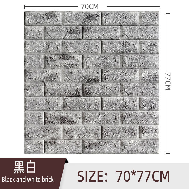 Marble black and white 70*77cm