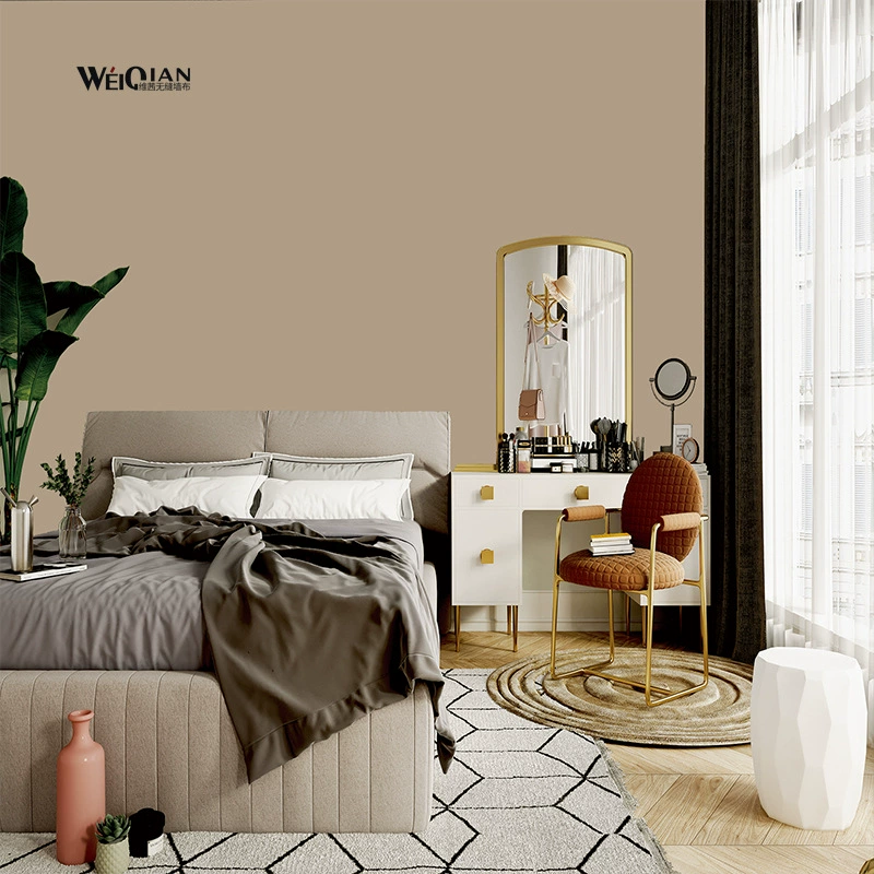 Seamless wall fabric Morandi color high-precision wall covering for living room and bedroom, thickened and densely woven, suitable for whole house