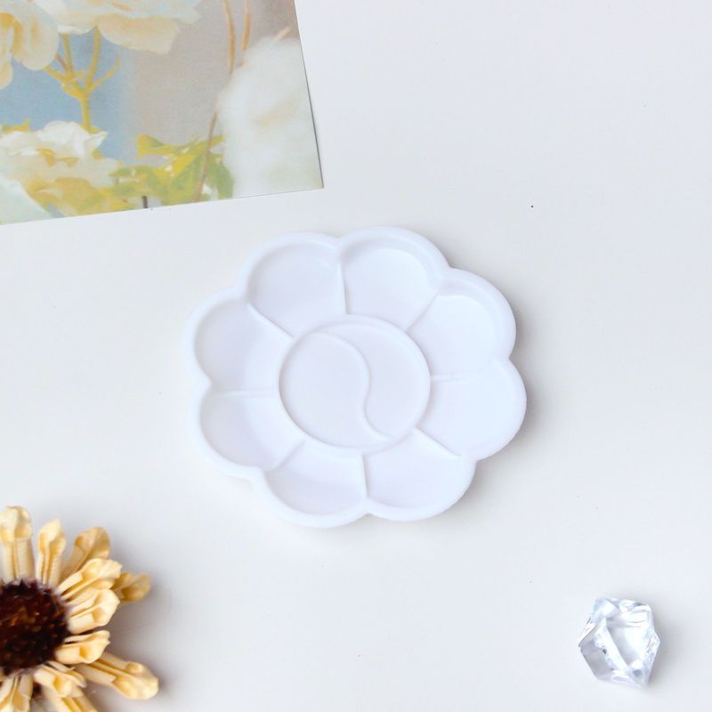 子供の絵画パレット 8.5 センチメートル水彩ガッシュ梅の花パレット DIY 絵画パレット卸売|undefined