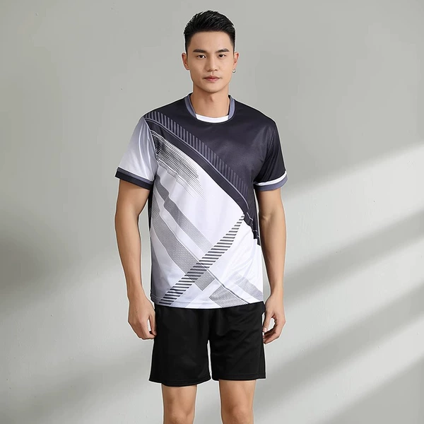 50 men white gray back collar pressed front collar + black pants