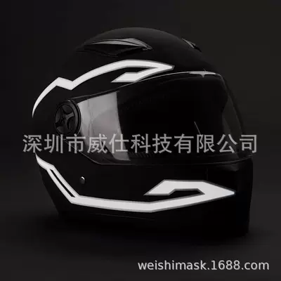 luminous helmet Strip motorcycle night | Cold light sheet - pink-white-light