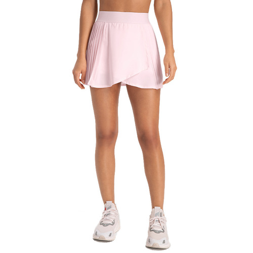 Shishi Zhihui's new quick-drying slit sports pants and pleated age-reducing self-lined anti-exposure sports shorts for women