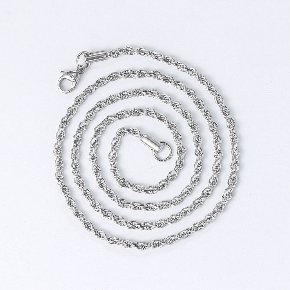 Holiday Occasion 304 Stainless Steel Material Hip-hop Waves Stainless Steel Plating Men's Necklace